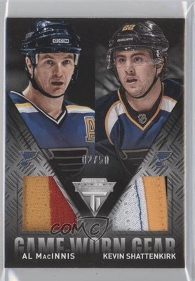 2013-14 Panini Titanium Prime 2/50 Al MacInnis Kevin Shattenkirk #GD-MS HOF 0a7