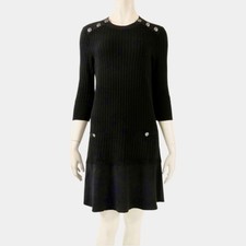 NWT-Authentic Chanel Black Knit Dress, Giving A Sailor Style Vibe