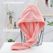 Women  s Quick-Dry Long Hair Towel Soft Microfiber Bath Turban Shower Cap