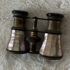Antique Verdi Paris Mother of Pearl Opera Glasses French Theater Binoculars