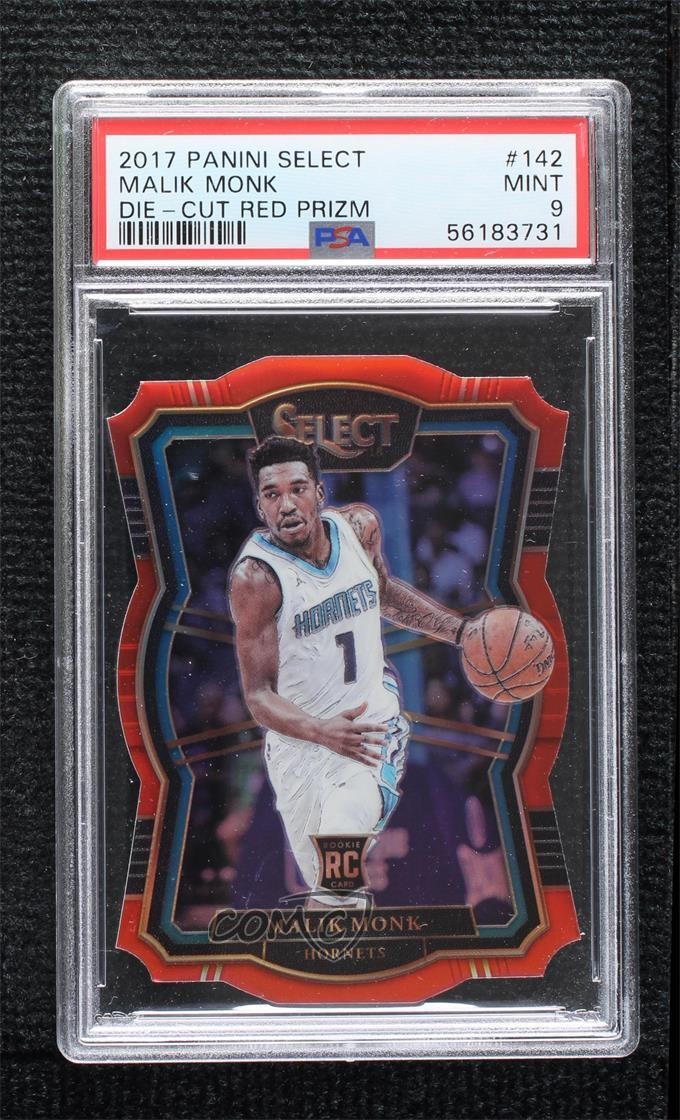 2017 Select Premier Level Red Die-Cut Prizm /135 Malik Monk #142 PSA 9 MINT 0dz3