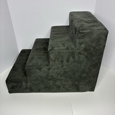4 Steps High Density Foam Pet Stairs Removable Zipper Cover 15 inches High