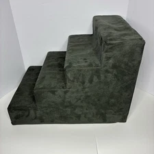 4 Steps High Density Foam Pet Stairs Removable Zipper Cover 15 inches High