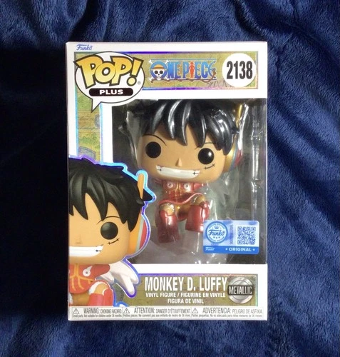 Funko Pop! Plus One Piece 2138 Monkey D Luffy Hot Topic Metallic Exclusive
