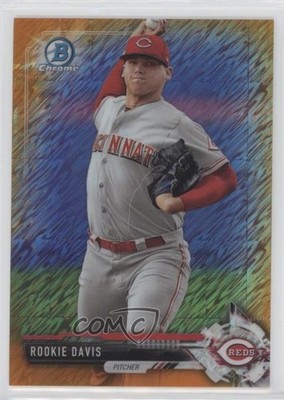 2017 Bowman Chrome Prospects Orange Shimmer Refractor 10/25 Rookie Davis RC y0i
