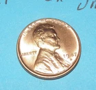 1947 D      CHOICE RED UNCIRCULATED   WHEAT CENT  #4