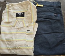 2 pcs Boys Youths Chinos Pants Shirt Set Sz XL 14 to 16 yrs 97 Cotton