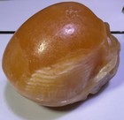 Orange Banded Crystal Stone Skull Carving Figurine Approx 3 in — photo 4