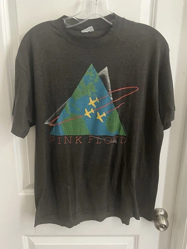 Pink Floyd World Tour Concert T-Shirt Sz L 80s 1980s vintage concert t-shirt, vintage, single stitch, B+ condition