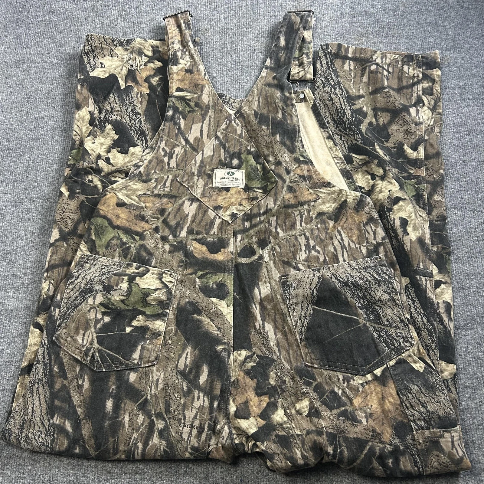 Mossy Oak Overalls Mens Small Brown Camo Hunting Bib Workwear Made USA Outdoor
Opens in a new window