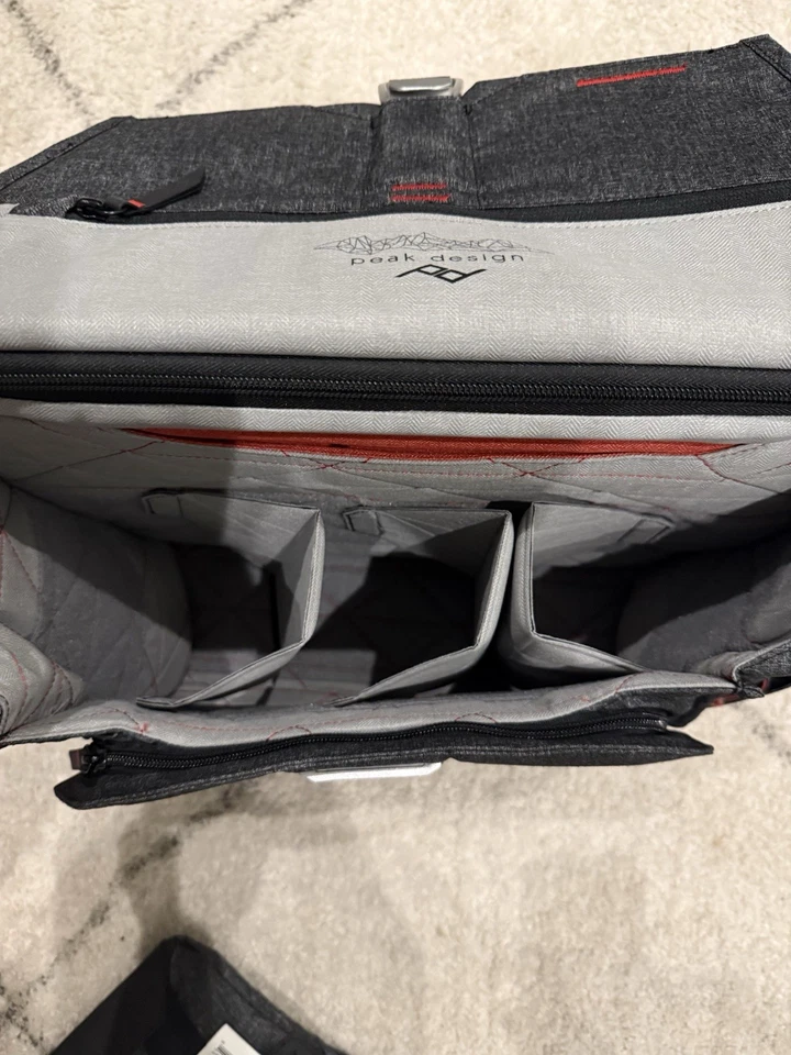 Peak Design Mensajero Diario, Hombro V1 Gris Carbón Fotografía Cámara Bolso Foto 4 de 4