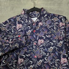 Eton Contemporary Shirt Men's 16.5/42 Paisley Geometric Button Up AOP