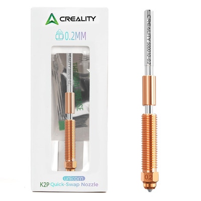 K2 Plus 0.2mm Quick-Swap 3D Printer Nozzle - Copper Alloy & Hardened Steel