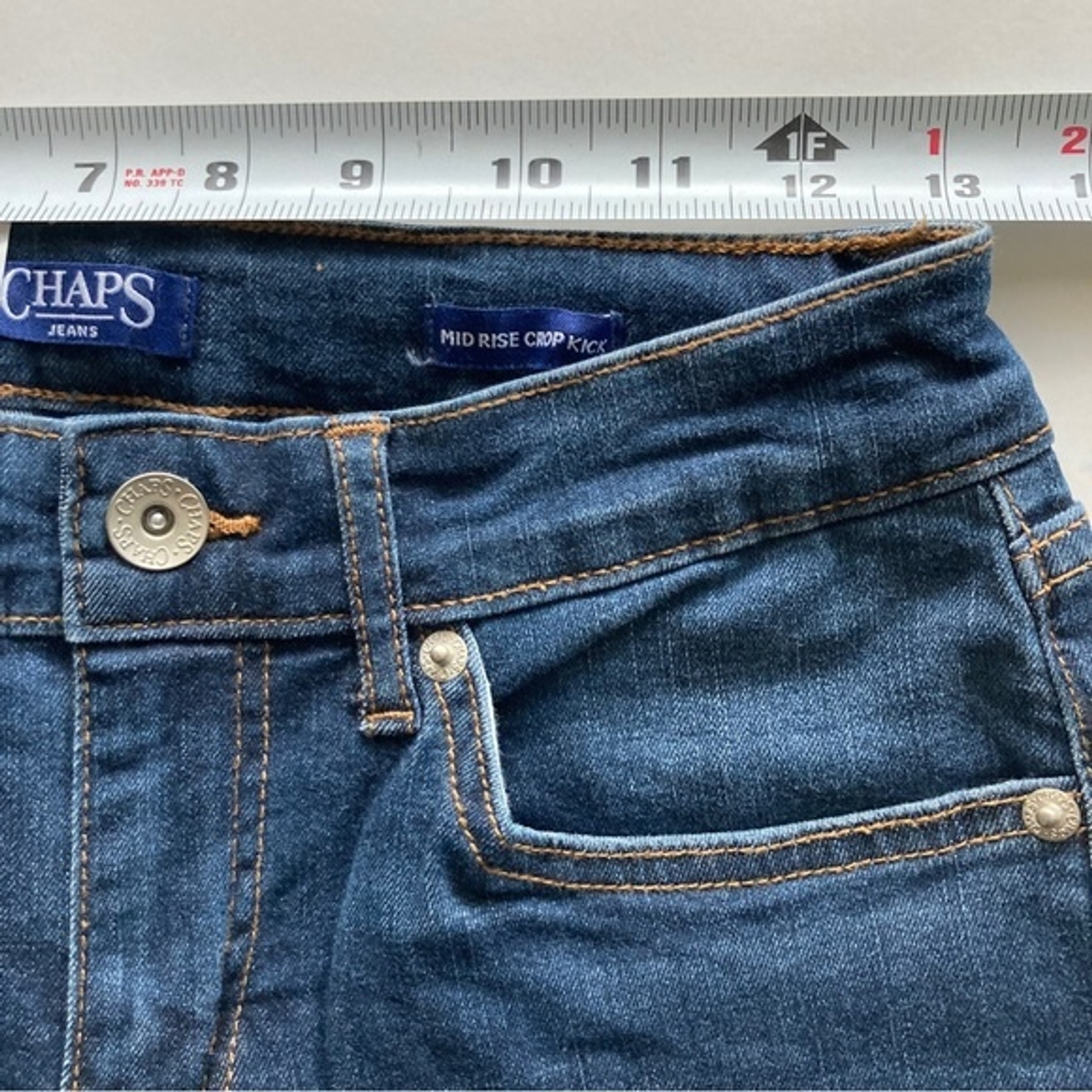 Chaps Jeans Womens Mid Rise Crop Kick Size 4/27 NWT eBay