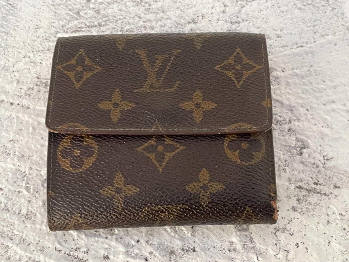 Vintage Louis Vuitton Wallet Card Holder Brown leather Made in France  Authentic