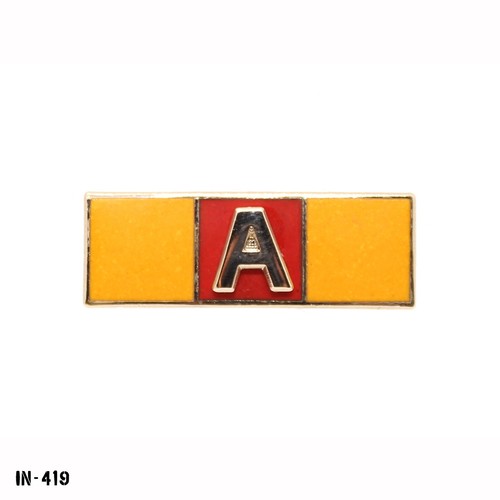 Award Citation Bar Pin Orange Red Orange "A" Gemsco USA ~ NEW - 第 1/1 張圖片