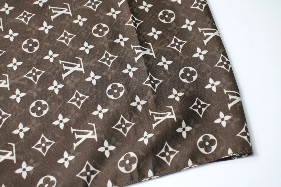 LOUIS VUITTON Schal Damen ONE SIZE Big Thin Monogram Logo Print Braun - Bild 3 von 4
