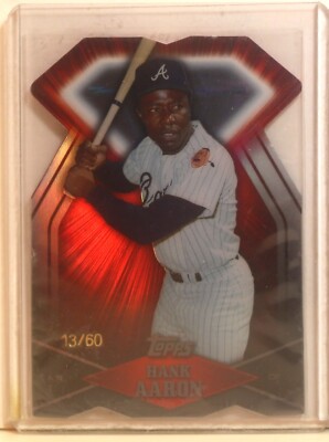 2011 TOPPS BLACK DIAMOND DIE CUT DDC-8 HANK AARON ATLANTA BRAVES 13/60 W/COATING