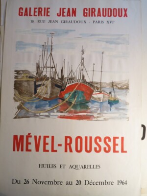 Micheline MEVEL-ROUSSEL 1925-2022 MARINE LITHO POSTERS BRITTANY NORMANDY 1964