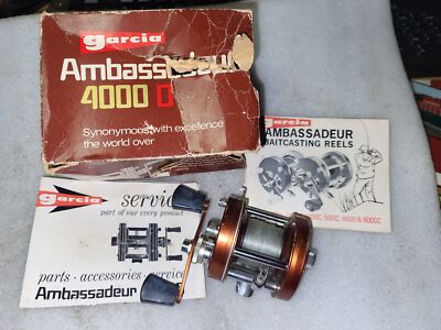 Abu Ambassadeur 4000D Brown Bait Casting Reel 