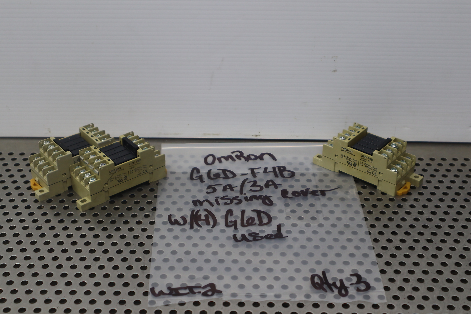 Omron G6D-F4B Terminal Blocks With (4) G6D Relays Used Warranty (Lot of 3)