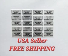 Hobart Label, Stop Mixer Before Changing Speed, Free Shipping!!! 20 pack