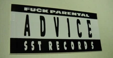 SST says F#%! PARENTAL ADVICE original vintage brand new record co promo sticker
