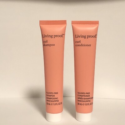 Living Proof Curl Shampoo & Conditioner Set 1oz/30ml each tube Travel Size NEW
