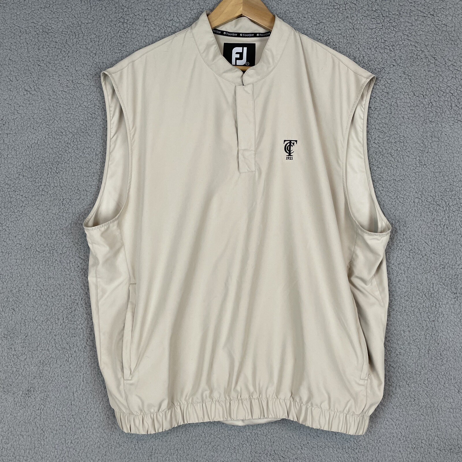 FootJoy Golf Windshirt Vest Khaki Mens 