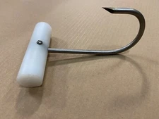 Stainless Steel Meat Hook 6" Long  Heavy Duty Center Grip Handle
