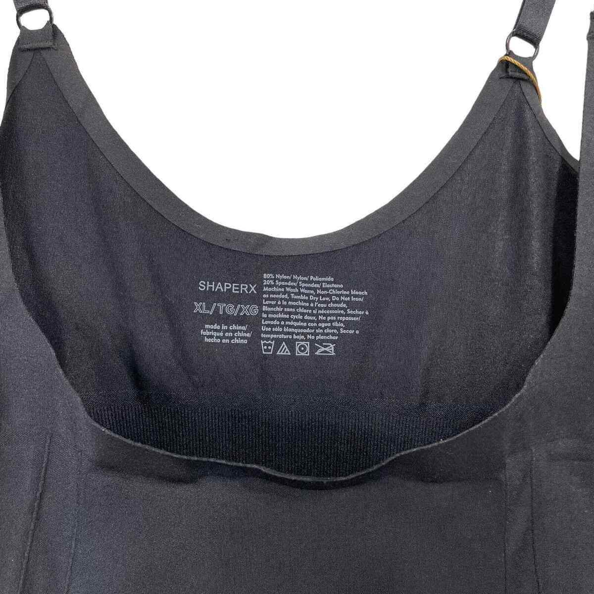 NEW Shaperx Seamless Full Body Tummy Control Bodysuit Shapewear Sz XL black