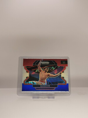 2022 Panini Prizm WWE Prizms Red White and Blue #66 Mansoor