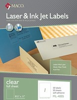 8-1/2 X 11 In Laser Ink Jet Labels Office Supplies Sheet Custom Print Stationery 8-1/2 X 11 In Laser Ink Jet Labels Office Supplies Sheet Custom Print Stationery
