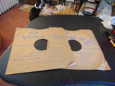 2 - 10" RCA Victor blue ink sleeve sleeves for 78 records, see the photos