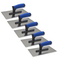 5x Glattkelle Glättkelle DEWEPRO Set Edelstahl Aufziehkelle Glattkelle Softgriff