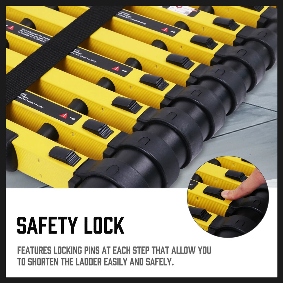 2.3/2.7/3.5/3.9 Telescope Folding Ladder Aluminium Alloy Extension Step Portable - image 2 of 4