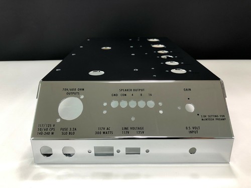 For McIntosh MC75 Amplifier Super Mirror Polished & Chrome Chassis - DIY