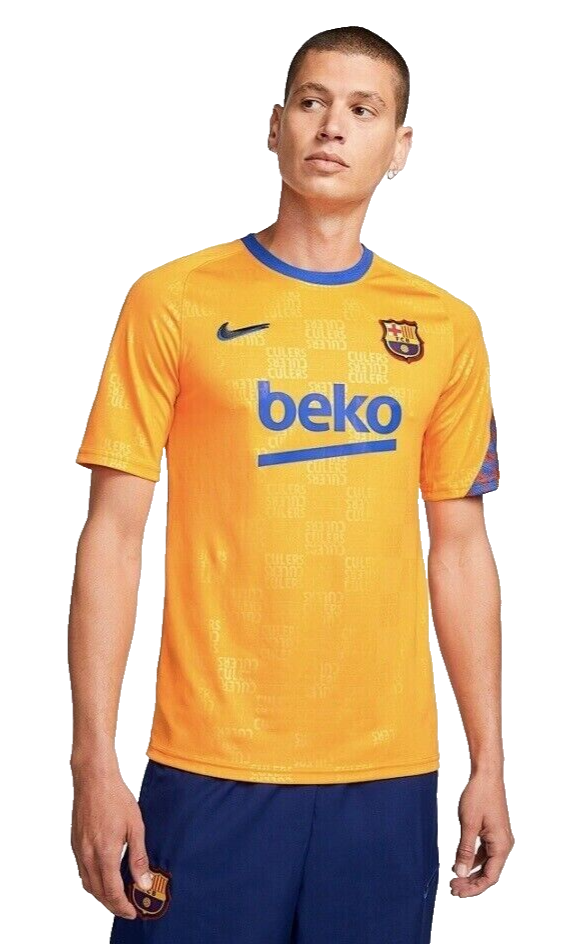NEW NWT Nike Men's XXL 2XL FC Barcelona Jersey DH7688-837 ORANGE