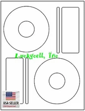 DVDMMXH, 400 CD/DVD Labels Memorex Compatible Half Face 200 Sheets Large Core