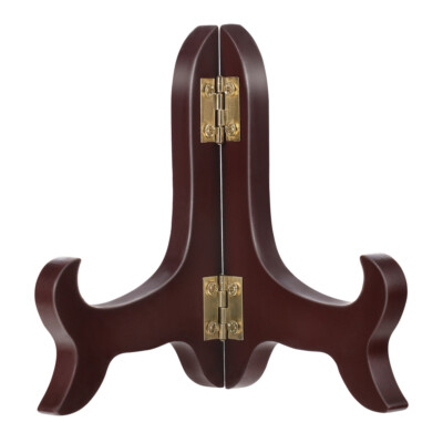 Wooden Display Stand Plate Holder Easel Picture Frame Folding Display for 5-10cm