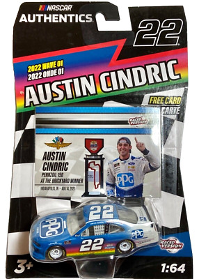 Nascar Authentics Austin Cindric #22 PPG Indy Win 2022 Wave 1 Die-Cast 1:64 Car