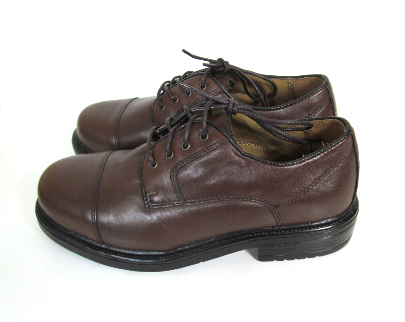 SAOLA Scarpe eleganti NUNN BUSH NUOVE SENZA ETICHETTE da uomo 8 W marroni in pelle stringate punta a punta Oxford 81102 02