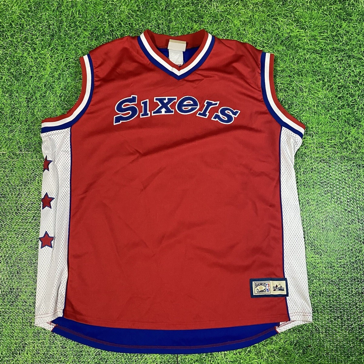 Hard wood Majestic NBA シクサーズ ジャージ XXL ② Vintage