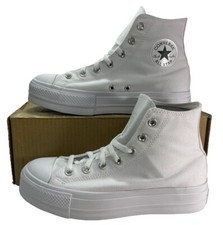 Converse by YOU Chuck Taylor Platform Lift Hi WHITE Sneaker Women Size 9.5