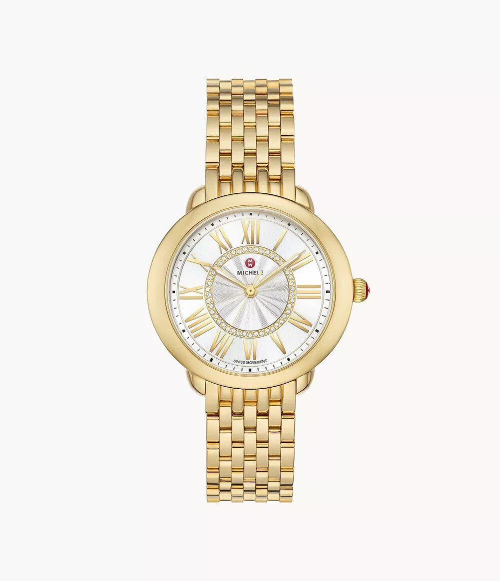 MICHELLE MWW21B000160 SEREIN MID 18K GOLD-PLATED DIAMOND DIAL 36MM