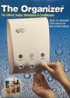 RV Bathroom Shower Soap shampoo conditioner dispenser organizer 3 bottle wall