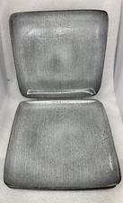 4 Project62 Solene Blue-Gray Stoneware Square Dinner Plates 10.3in Discontinued
