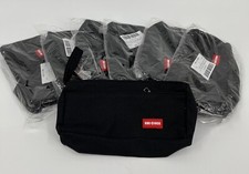 Set of 7 Black Canvas Pencil Cases Pouch 8x4x2