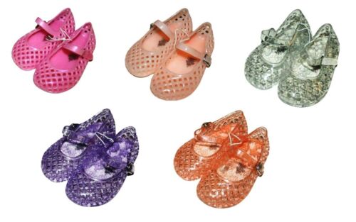 ! NEW Old Navy Toddler Girls Jelly Shoes Pink Clear Gold Silver Purple Red Heart - Picture 1 of 25