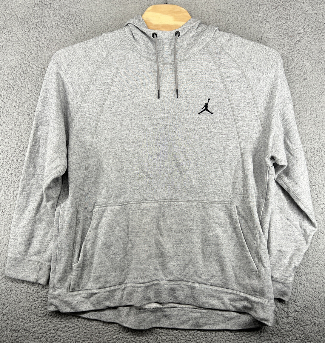 Nike Air Jordan Wings Hoodie Men’s Size 3XL Gray Embroidered Logo Sweatshirt EUC eBay